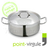Professional stainless steel Pot 24cm - all fire including INDUCTION - Point-Virgule brand 