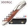 Corkscrew Ch�teau Laguiole GRAND CRU 3009GC waiter - juniper wood handle brushed stainless steel bolsters - treaded screw - black leather case 