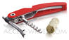 Single Pull VacuVin Corkscrew Red with rack and pinion 