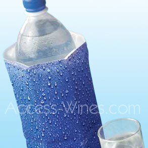 VACUVIN - grands manchons rapid-ice pour bouteilles de 150cl, dcor gouttes d´eau